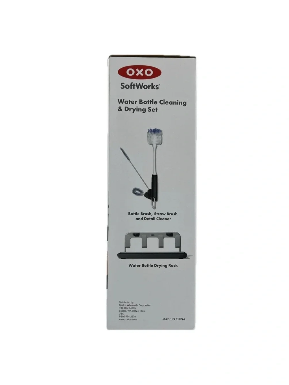 NIB OXO SoftWorks® Water Bottle Cleaning & Drying Set